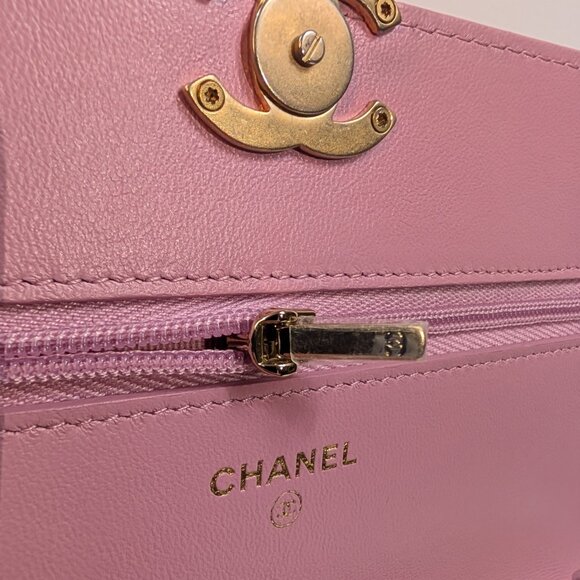Chanel Classic Pink Wallet on Chain (WOC) Quilted Lambskin with Tonal Chain - Picture 14 of 14